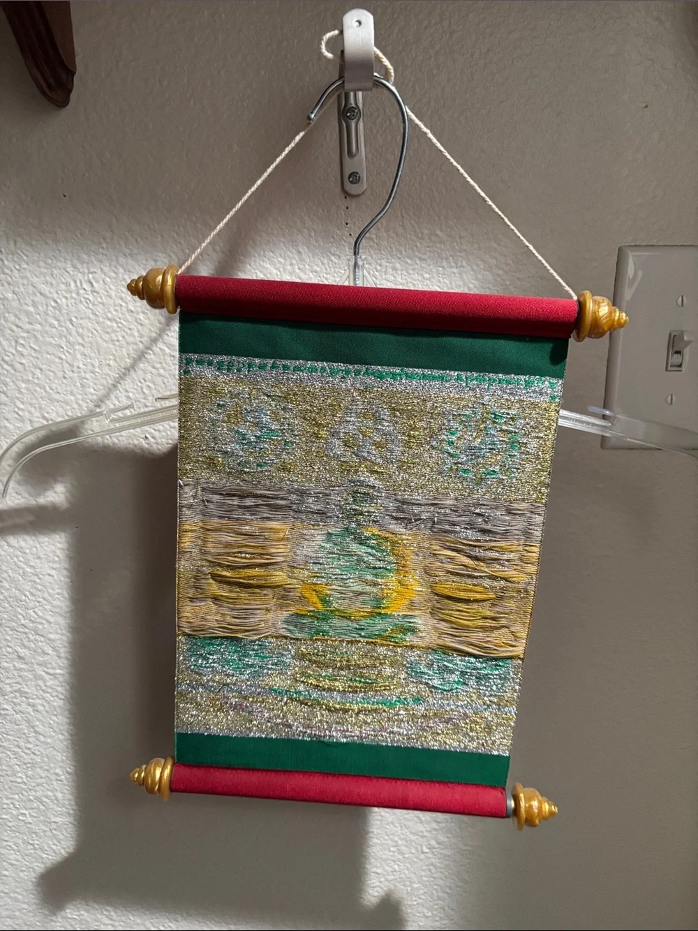 Red Buddhist Monk Decorative Wall Hanging